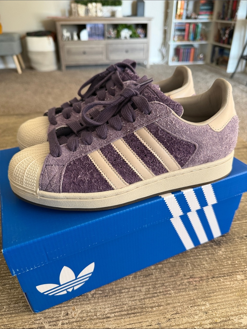 NWT Adidas Superstar II Purple ‘Supplier Colour, Alumina, and Gum’ sneakers